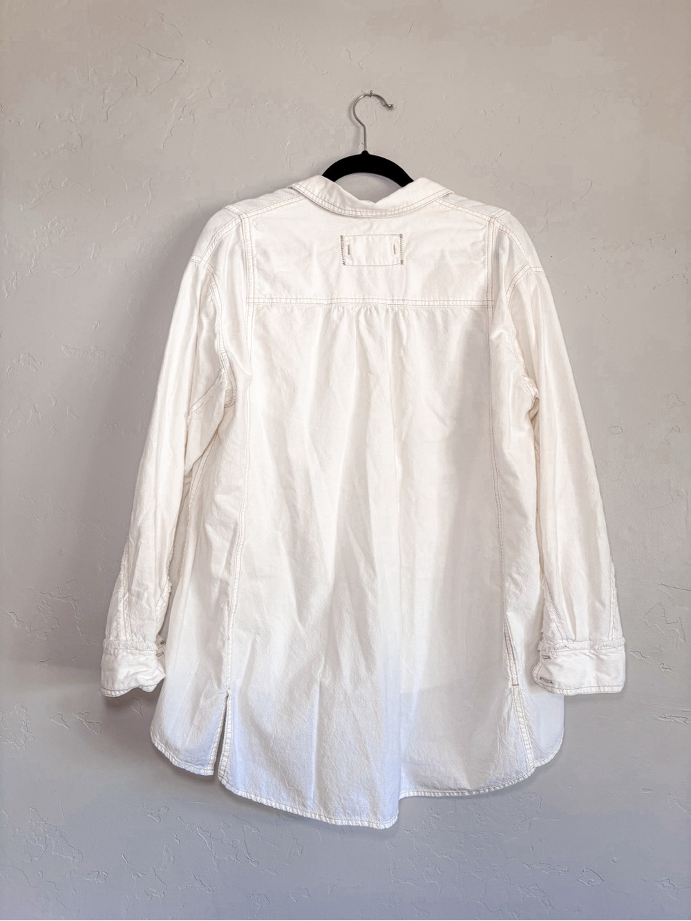 Free People Oversized Oxford Dreams Cotton Button-Up Shirt Size XS - Picture 4 of 9